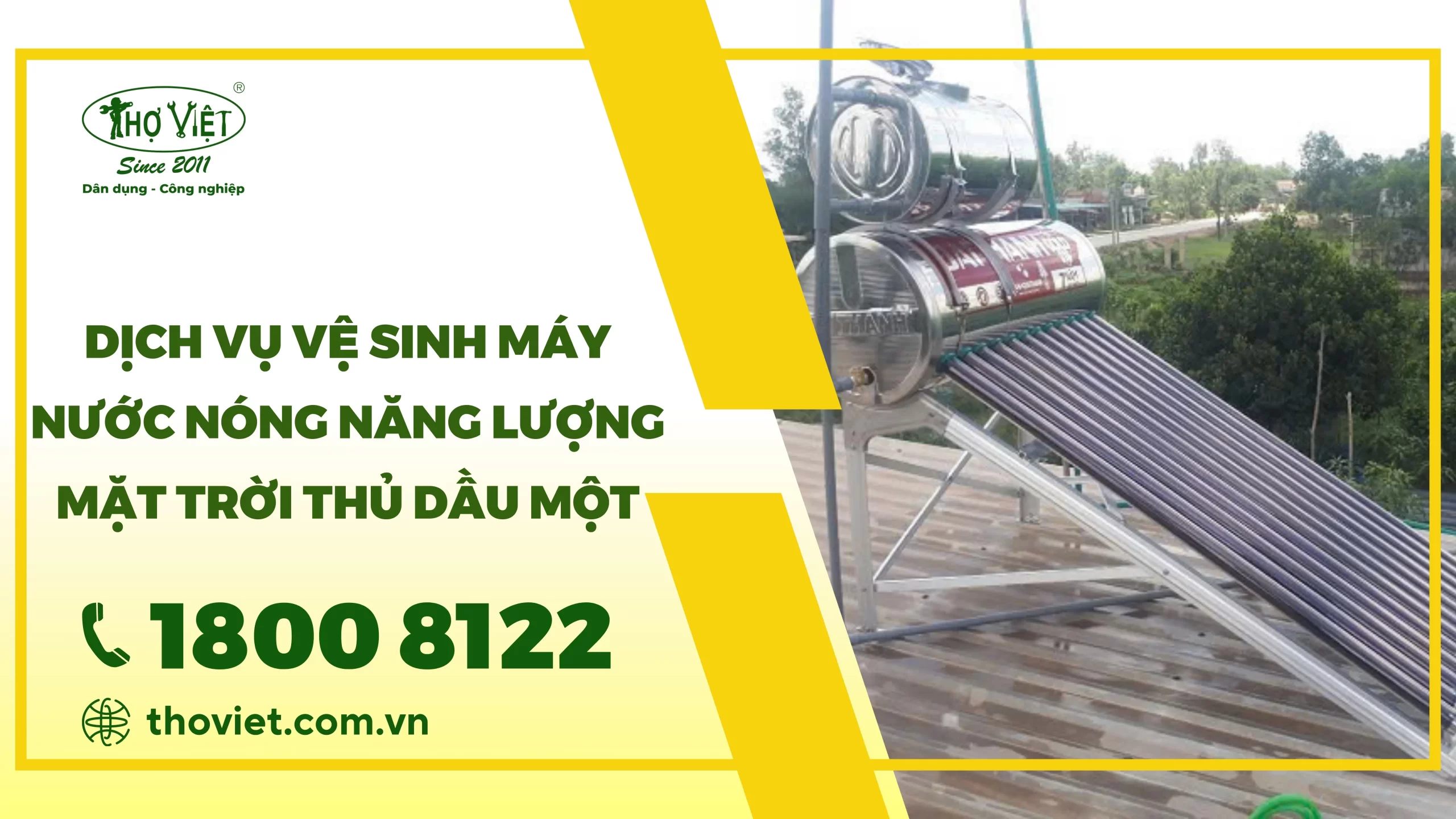 Dịch vụ vệ sinh máy nước nóng năng lượng mặt trời Thủ Dầu Một