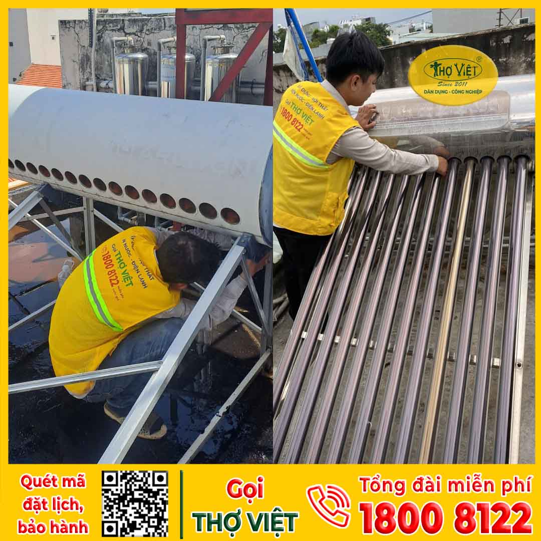 Cách vệ sinh máy nước nóng năng lượng mặt trời