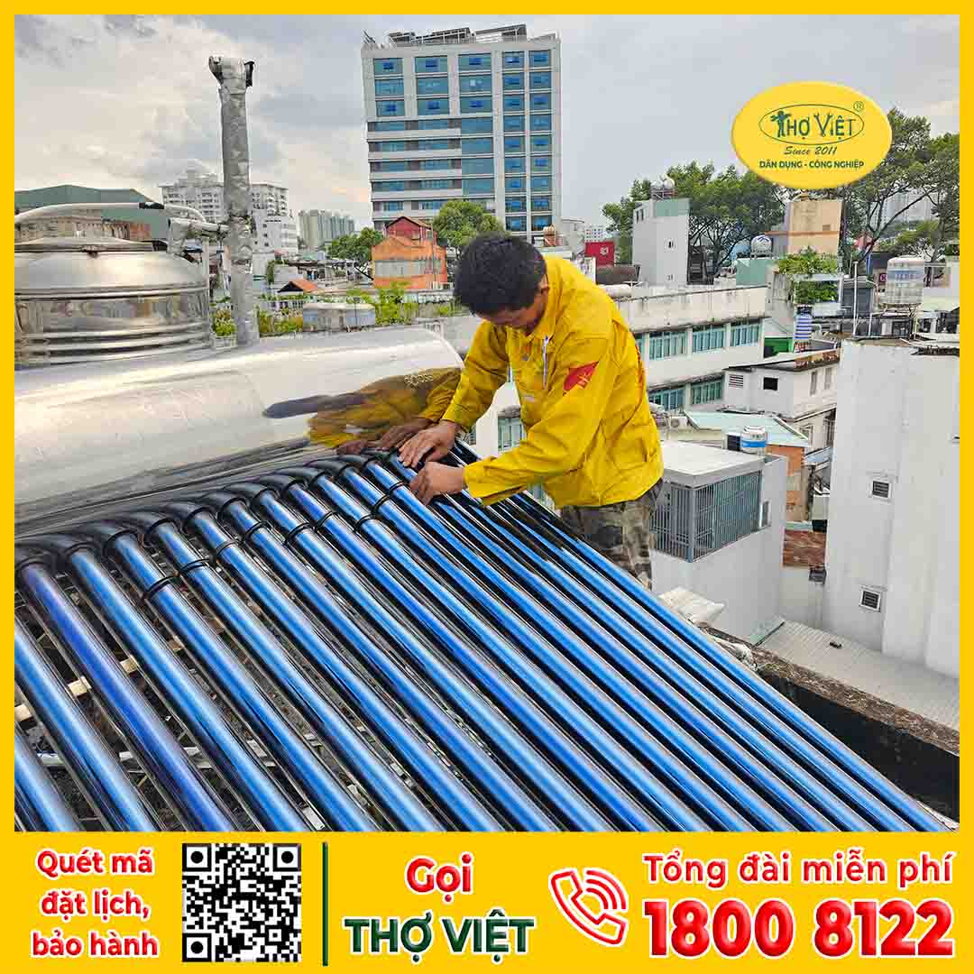 Dịch vụ thợ chuyên sửa máy nước nóng năng lượng mặt trời Quận 5