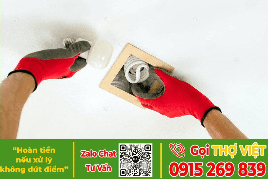 lắp bóng đèn điện tại thủ dầu một