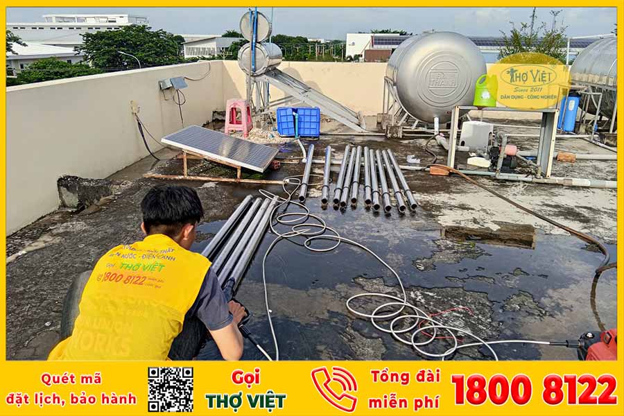 Vệ sinh máy năng lượng mặt trời Bình Tân