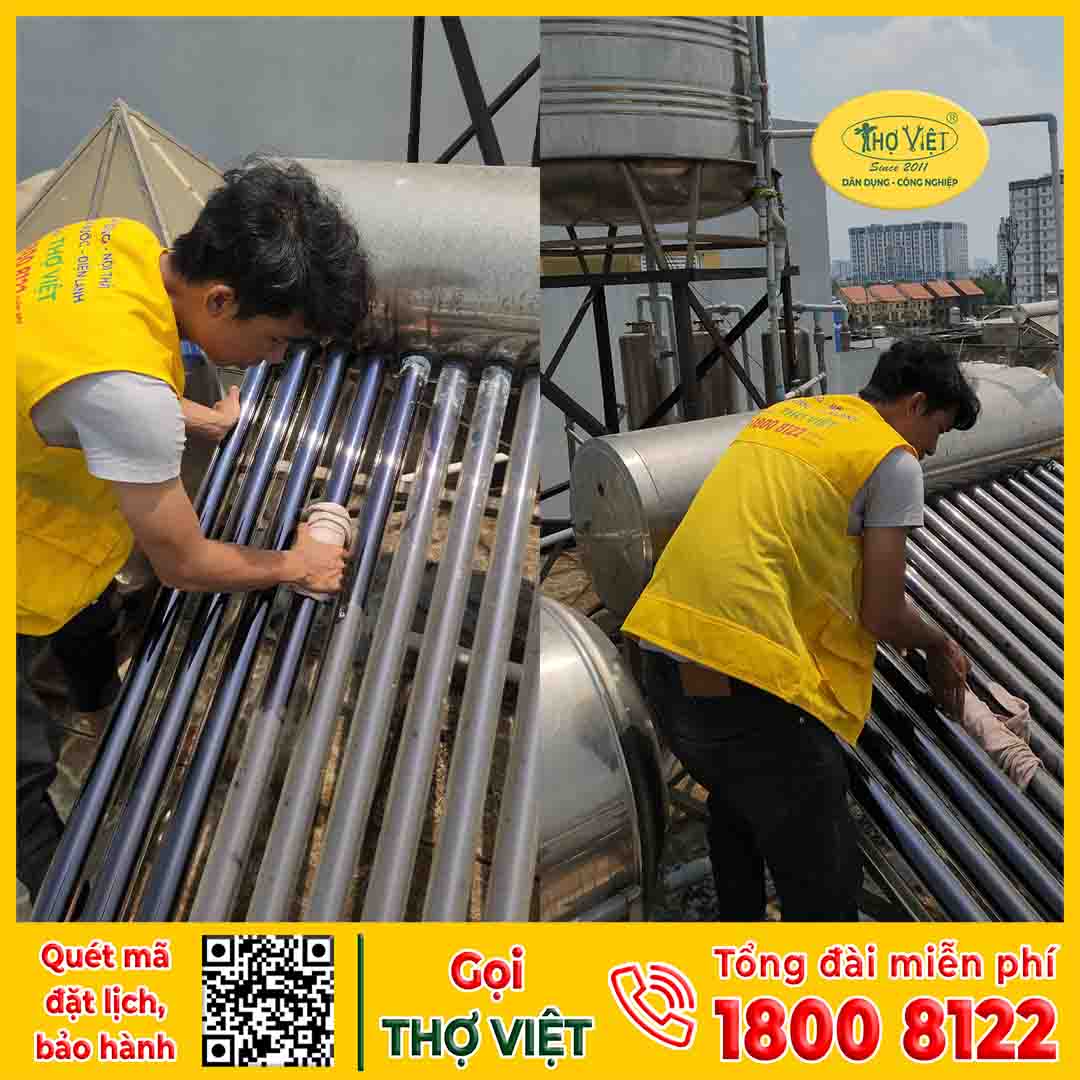 Bảng giá sửa máy nước nóng năng lượng mặt trời Dĩ An mới nhất của Thợ Việt
