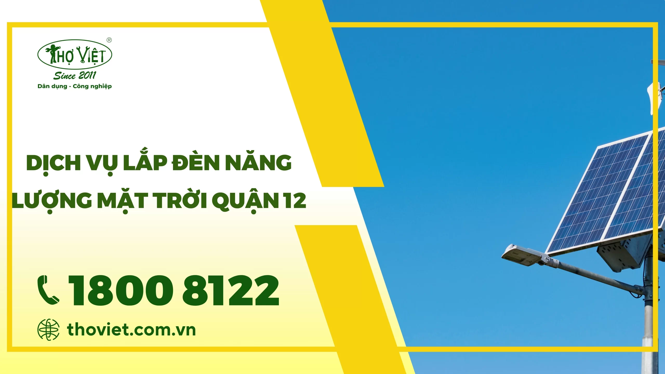 Dịch vụ lắp đèn năng lượng mặt trời quận 12