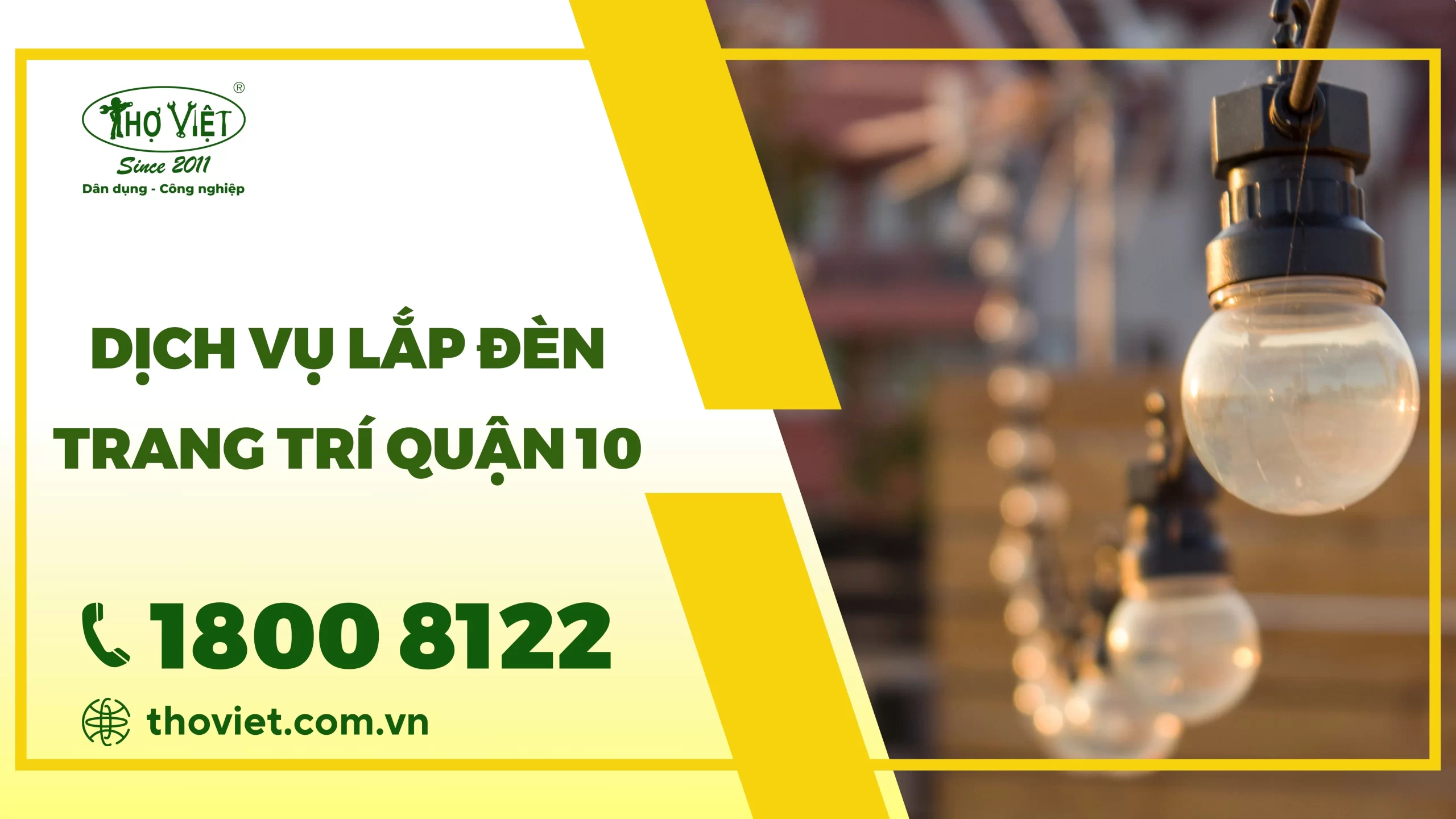 Dịch vụ lắp đèn trang trí quận 10
