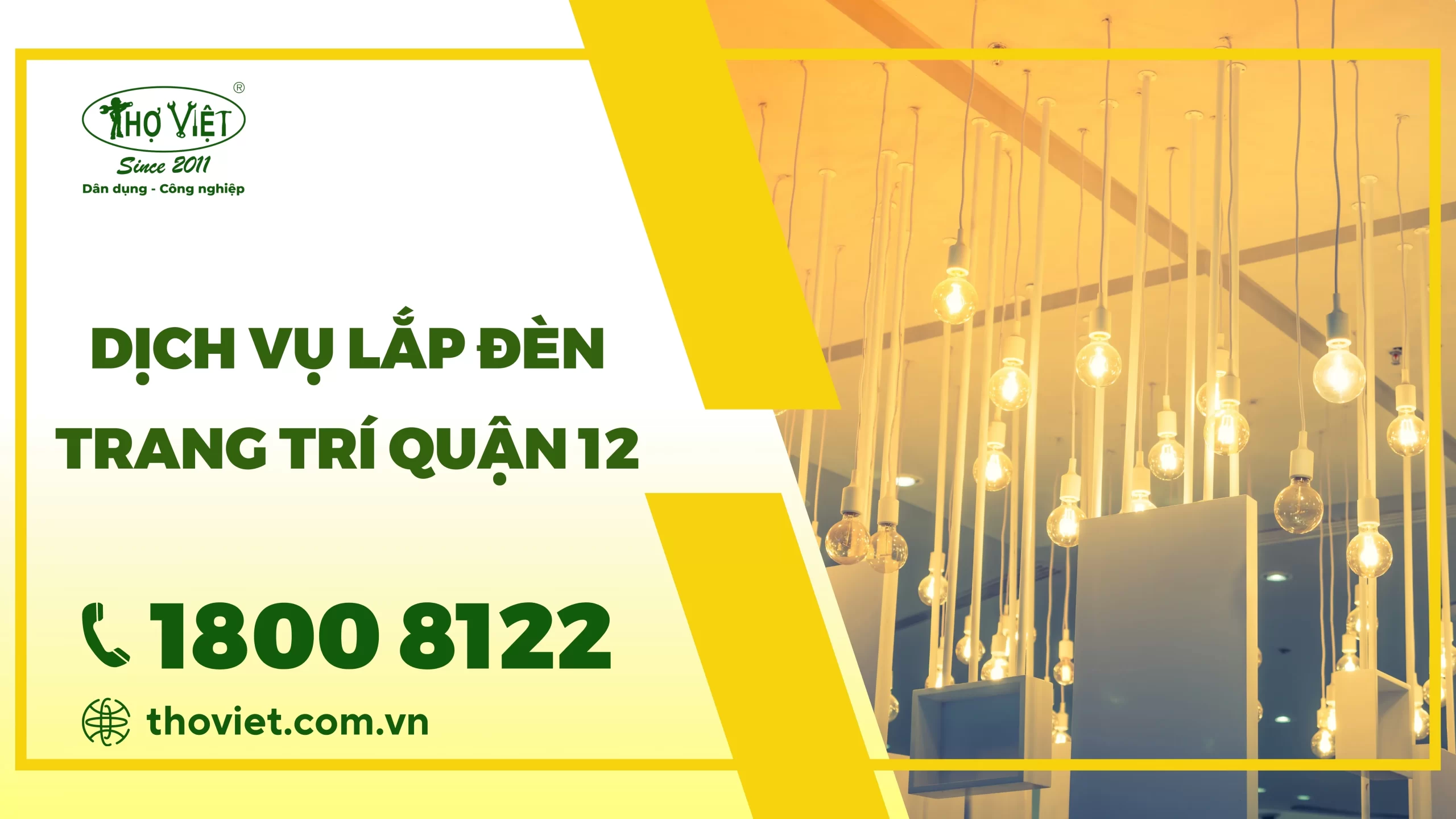 Dịch vụ lắp đèn trang trí quận 12