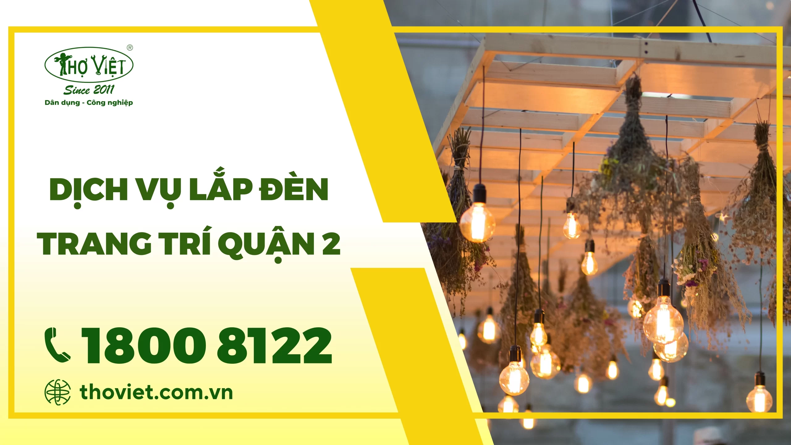 Dịch vụ lắp đèn trang trí quận 2