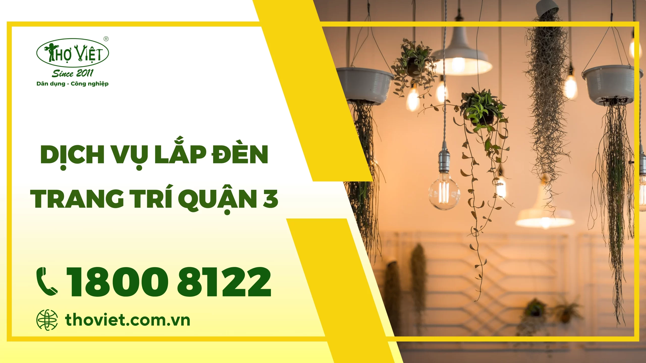 Dịch vụ lắp đèn trang trí quận 3