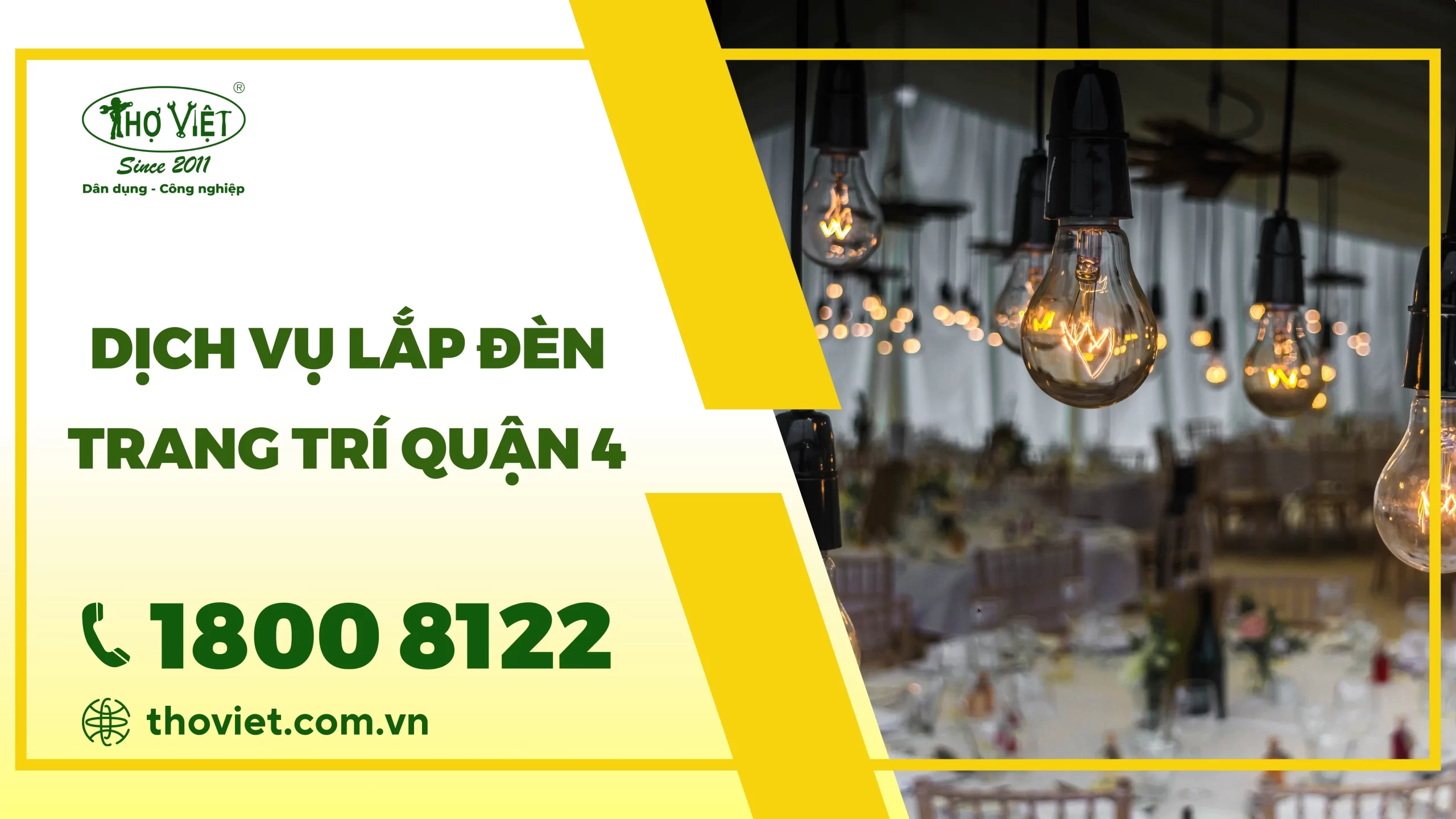 Dịch vụ lắp đèn trang trí quận 4