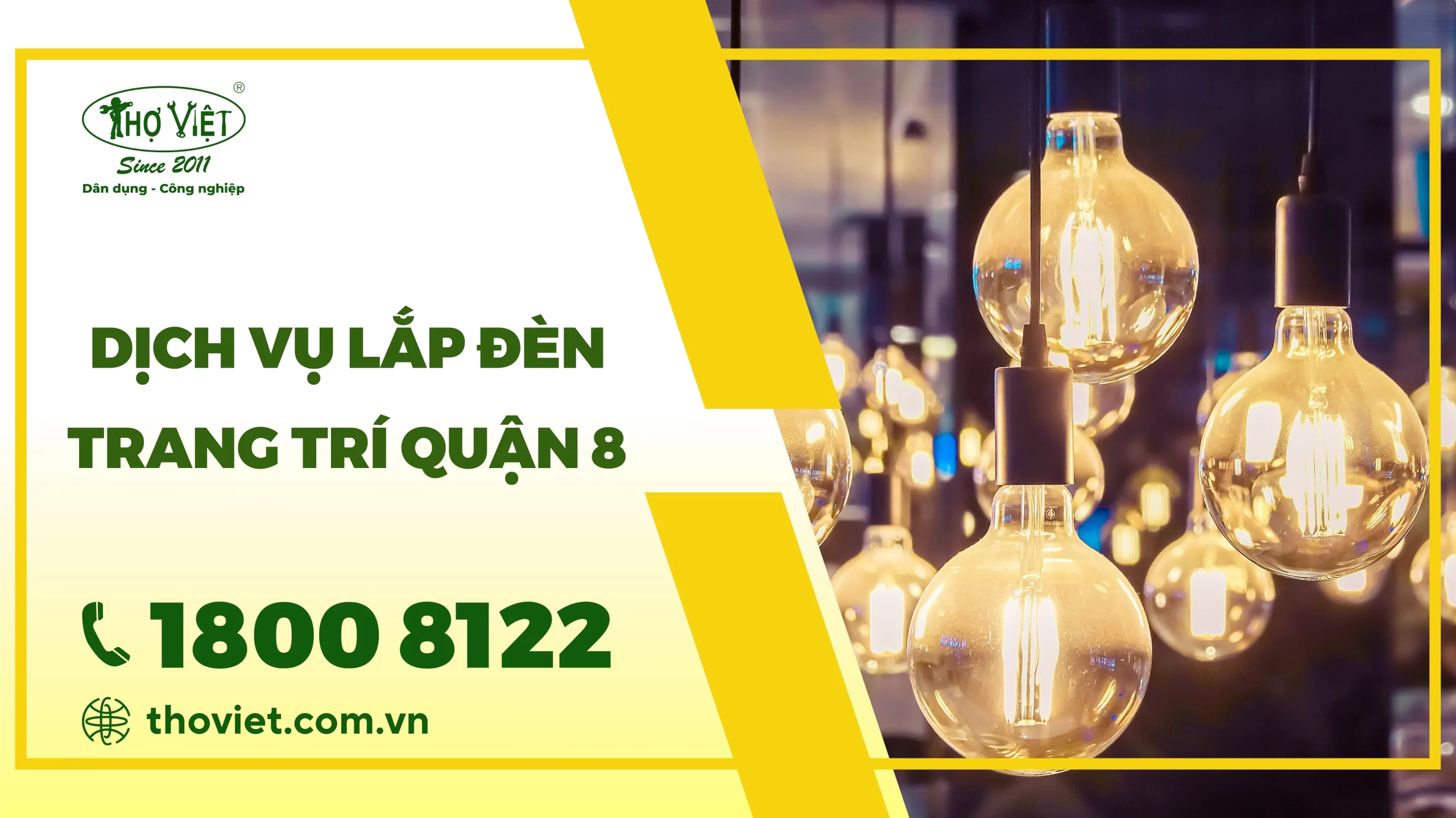 Dịch vụ lắp đèn trang trí quận 8