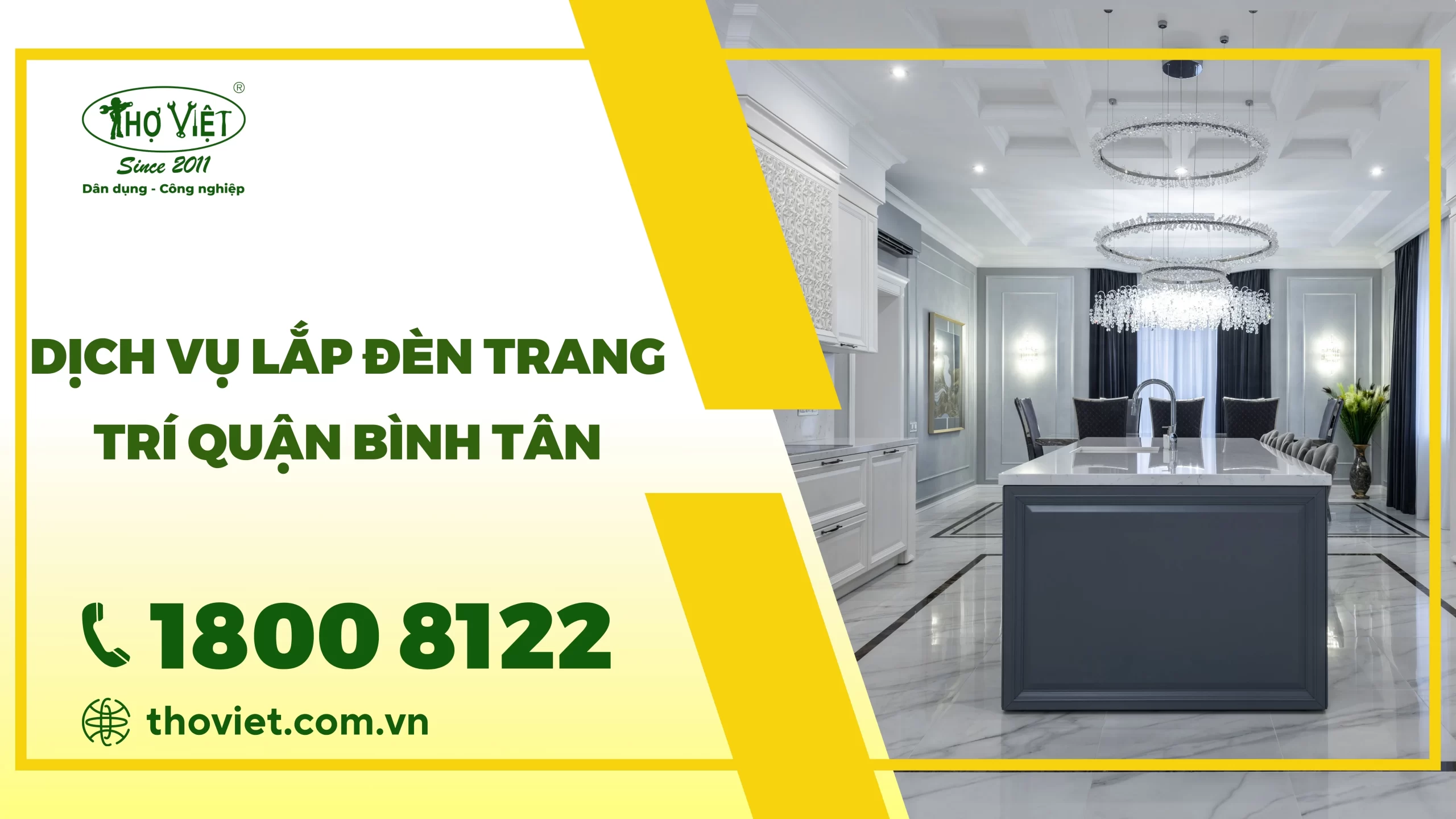 Dịch vụ lắp đèn trang trí quận Bình Tân
