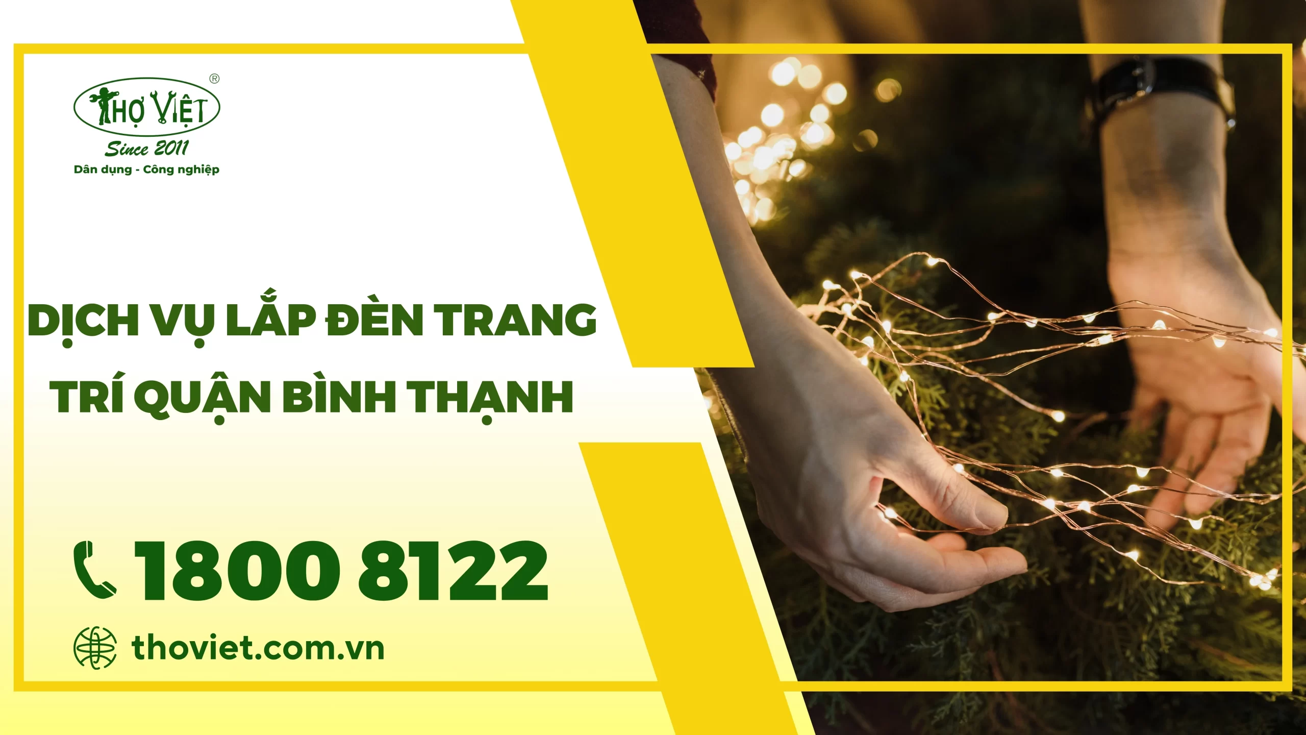 Dịch vụ lắp đèn trang trí quận Bình Thạnh