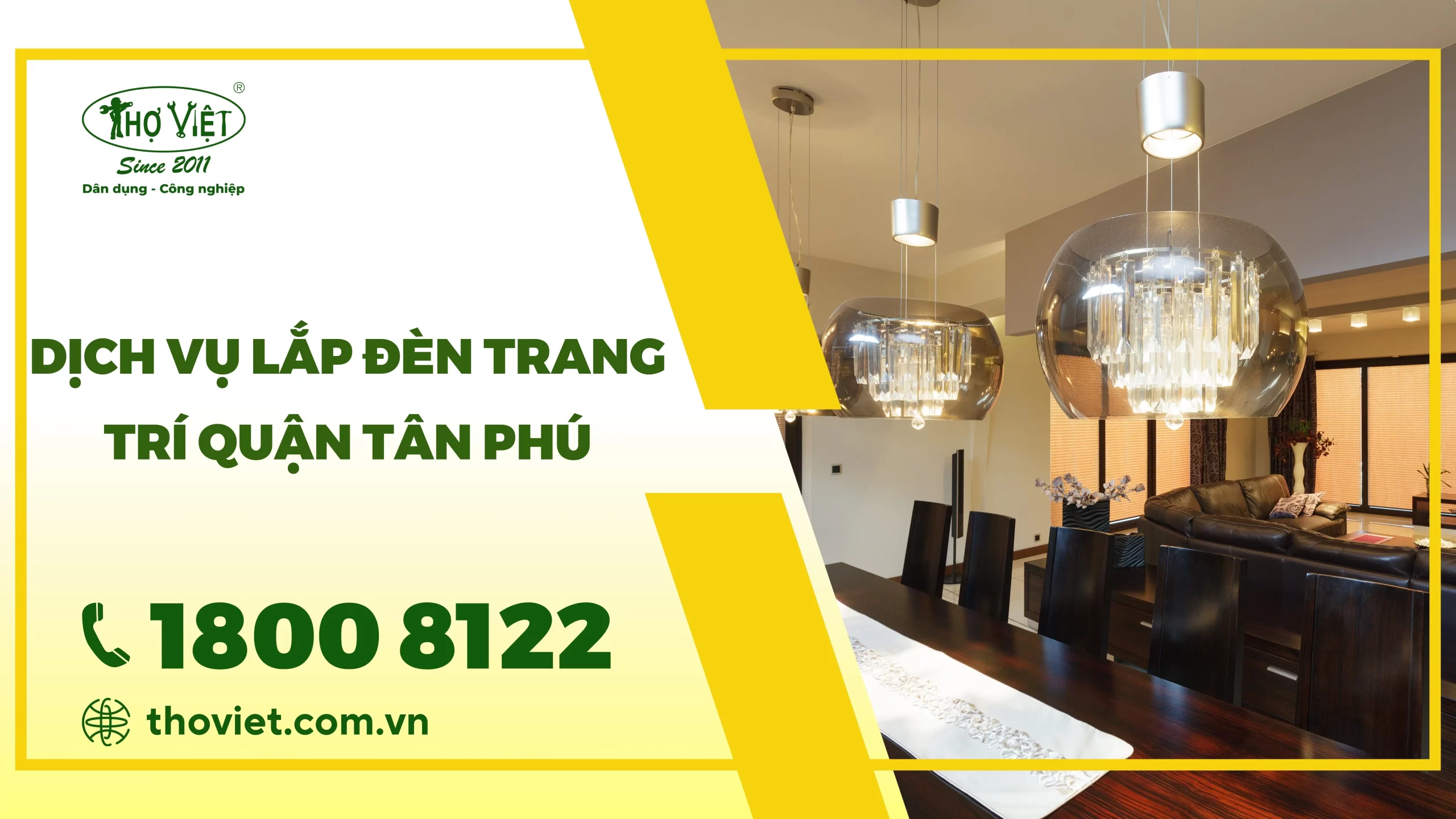 Dịch vụ lắp đèn trang trí quận Tân Phú