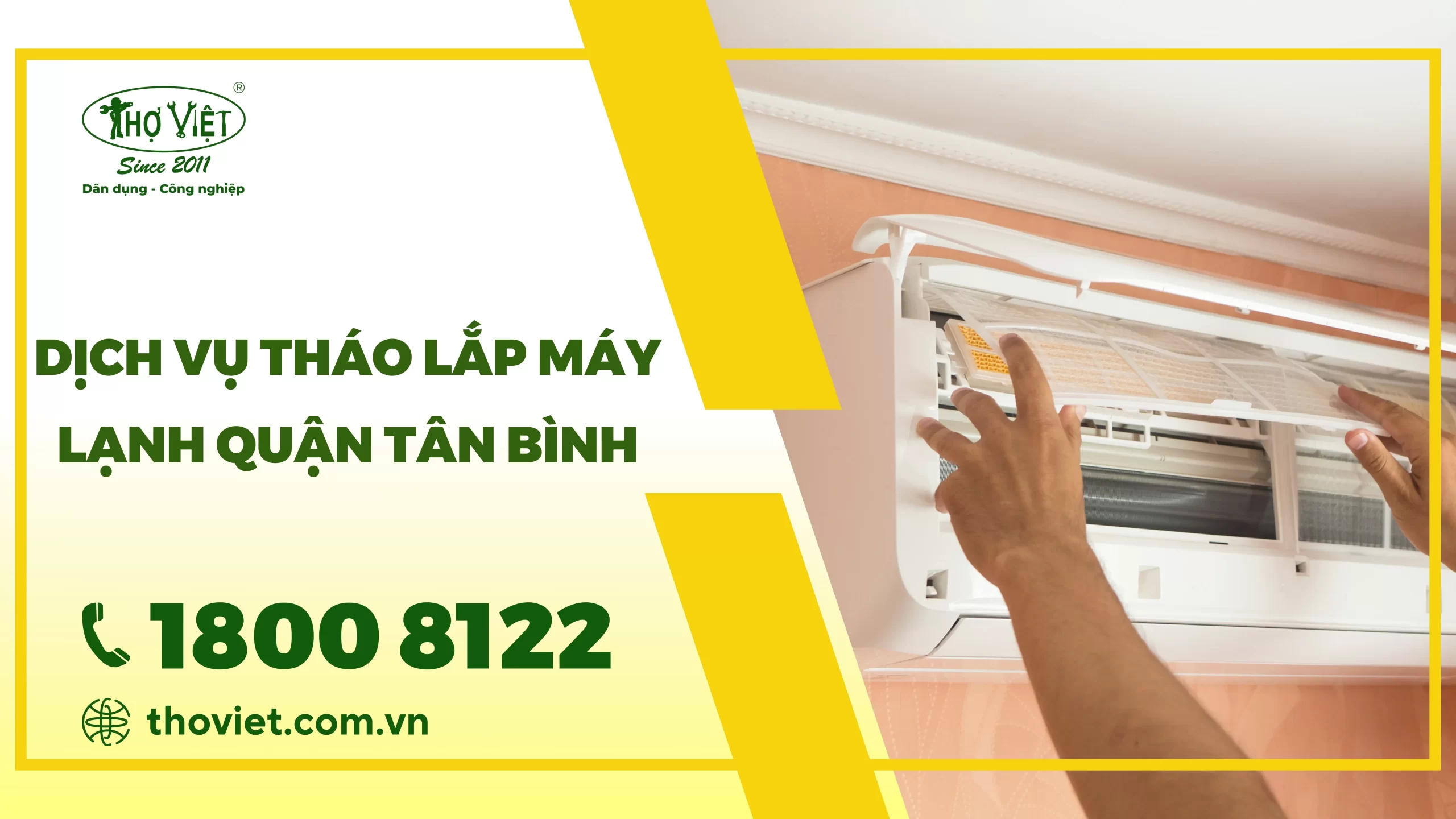 Dịch vụ tháo lắp máy lạnh quận Tân Bình