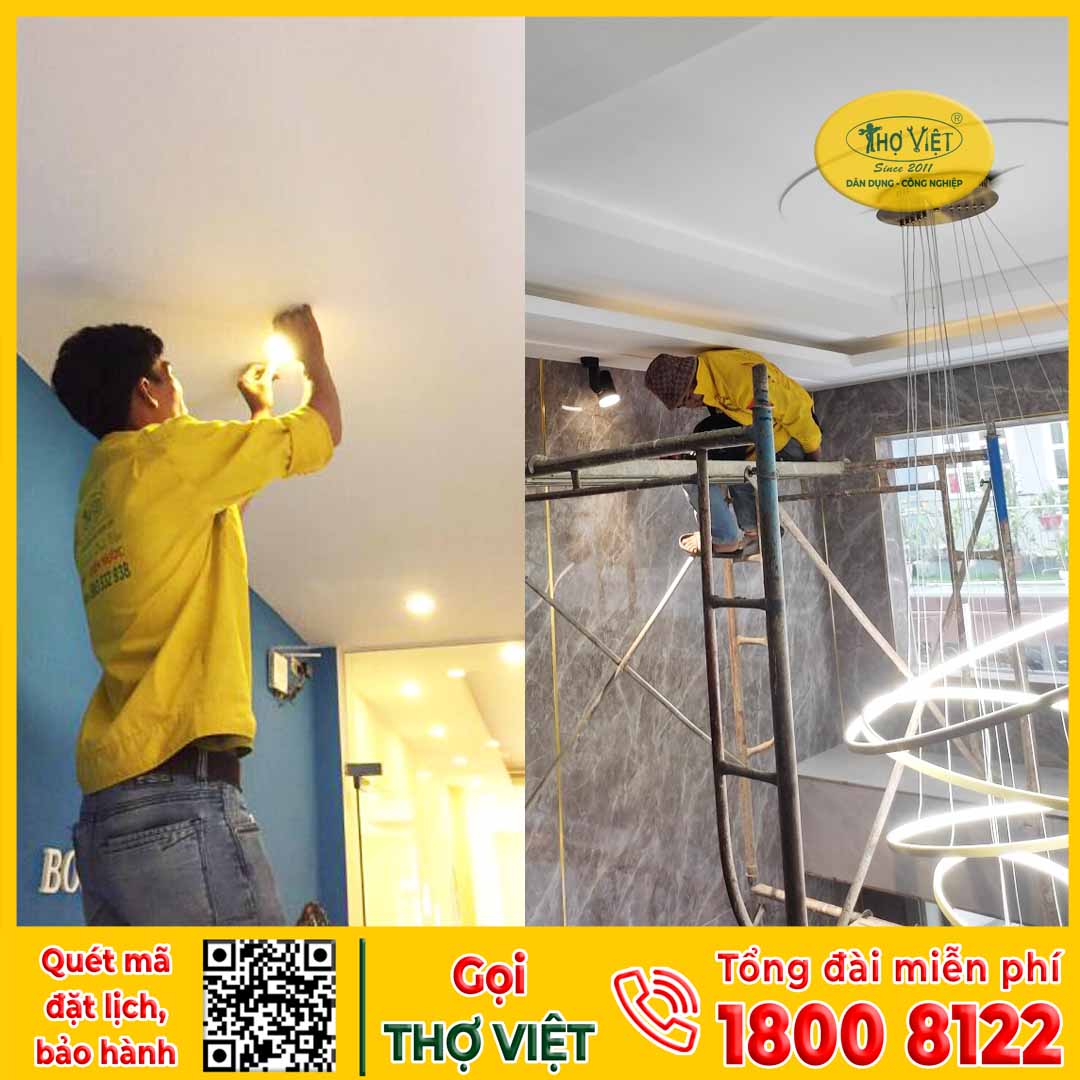 Hạng mục lắp đèn trang trí của Thợ Việt