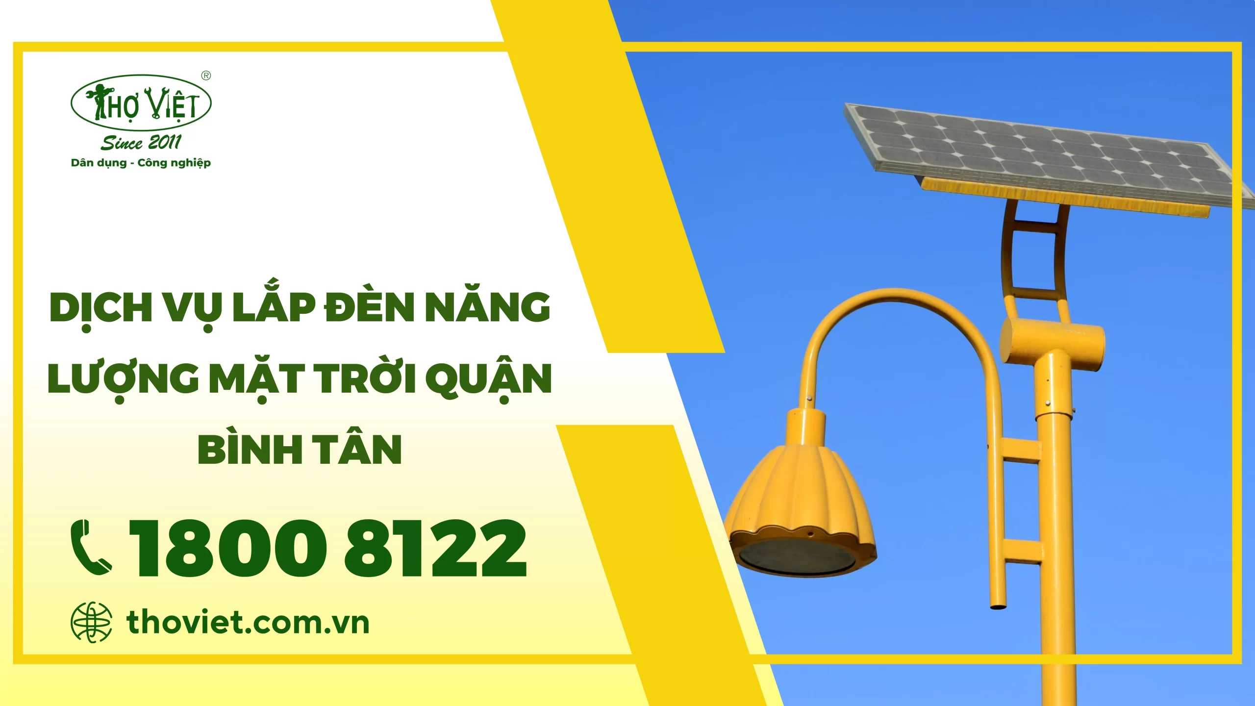 Dịch vụ lắp đèn năng lượng mặt trời quận Bình Tân