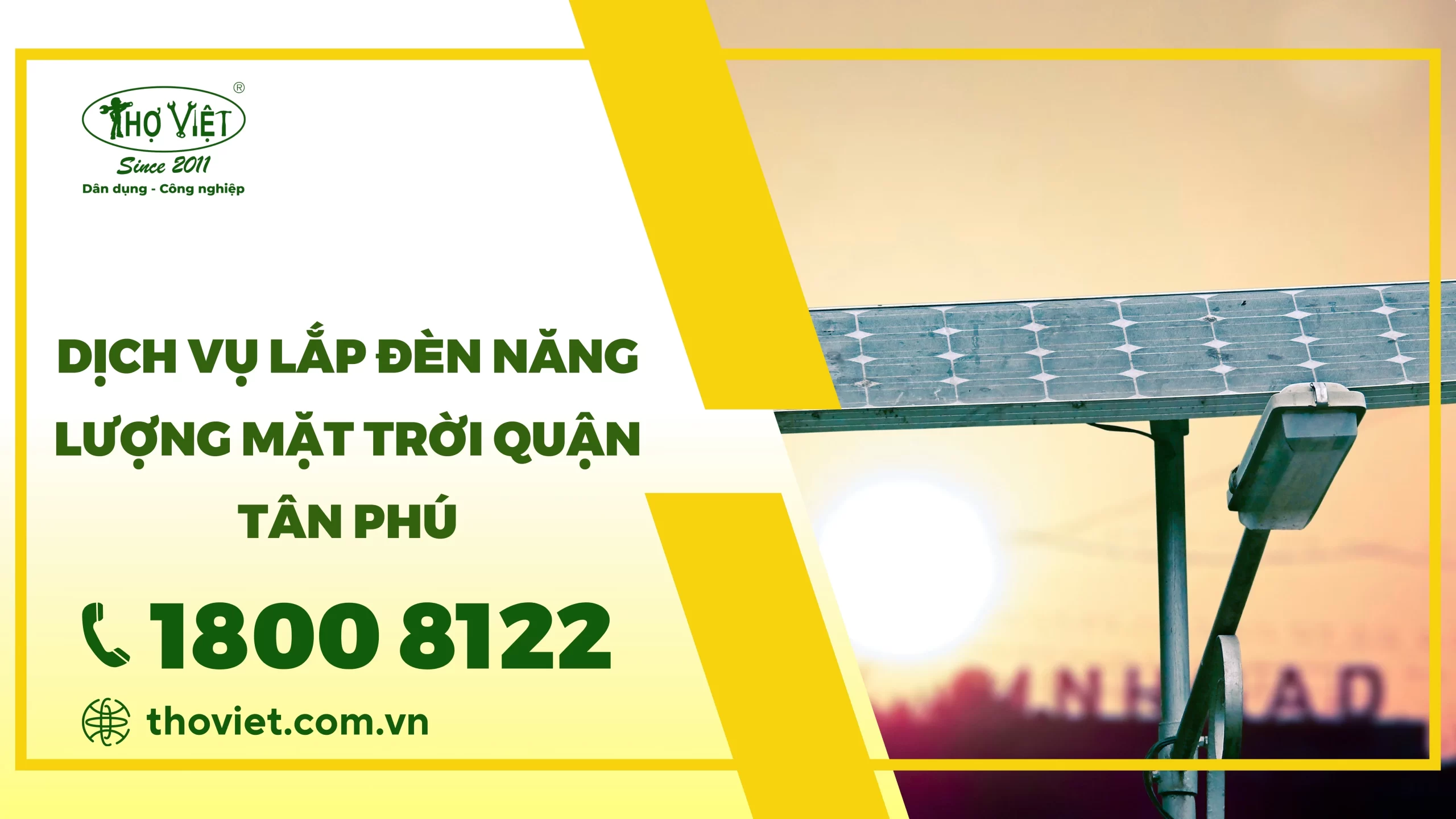 Dịch vụ lắp đèn năng lượng mặt trời quận Tân Phú