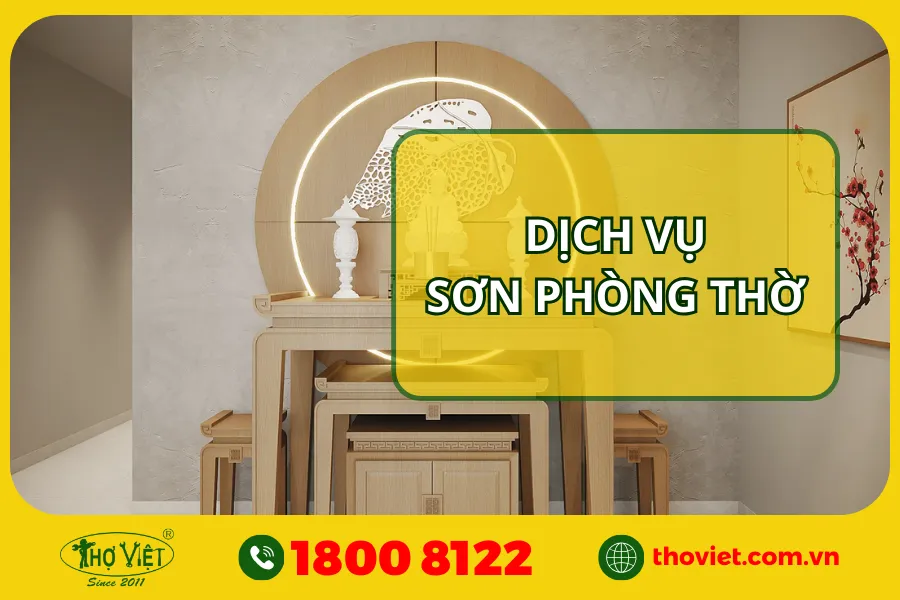 Sơn phòng thờ: Màu sắc, Phong thủy & Gợi ý mẫu sơn phòng thờ trang nghiêm