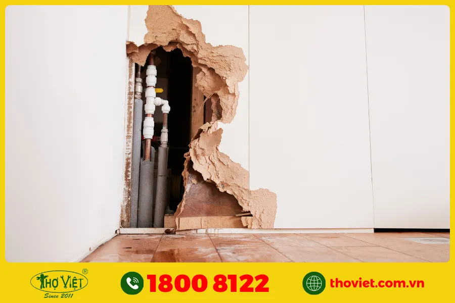 ống nước bị hư hại và hao mòn
