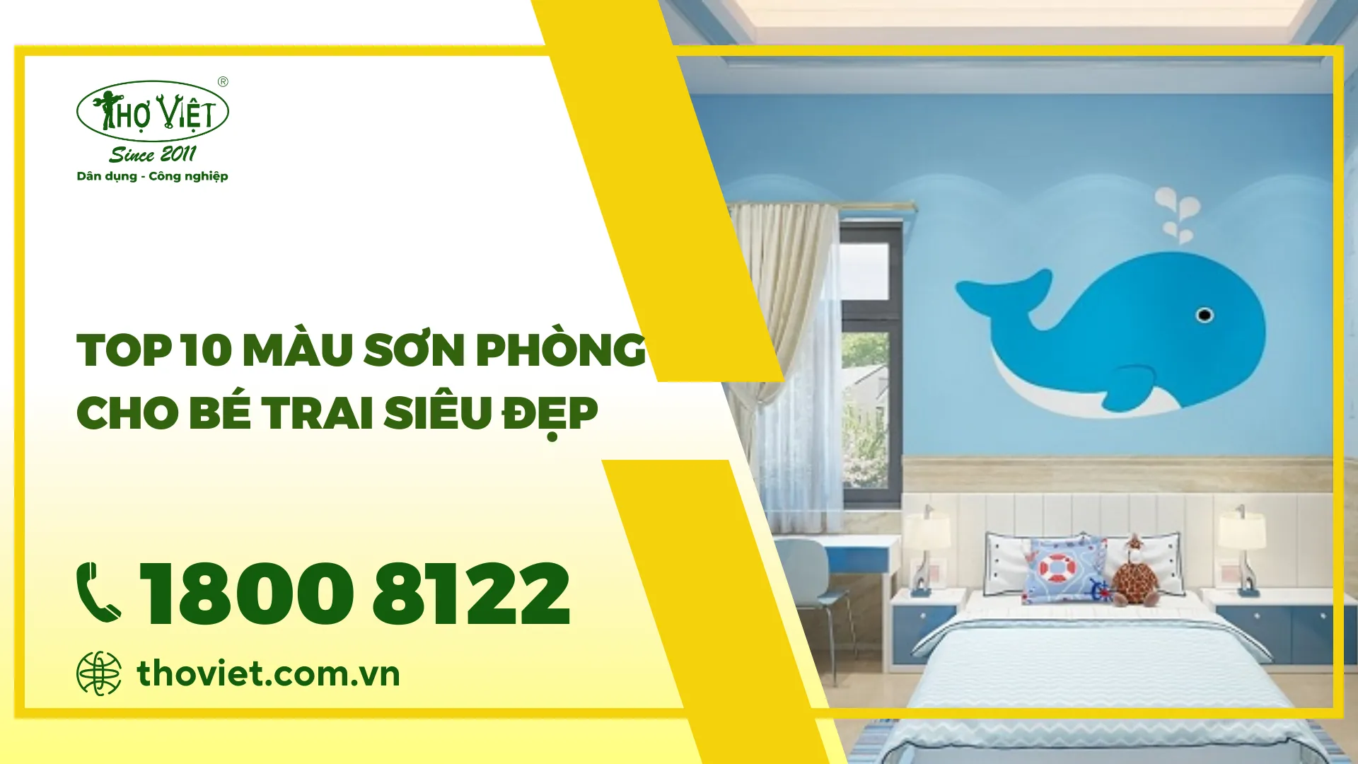 [Bật mí] Top 10 màu sơn phòng cho bé trai siêu đẹp