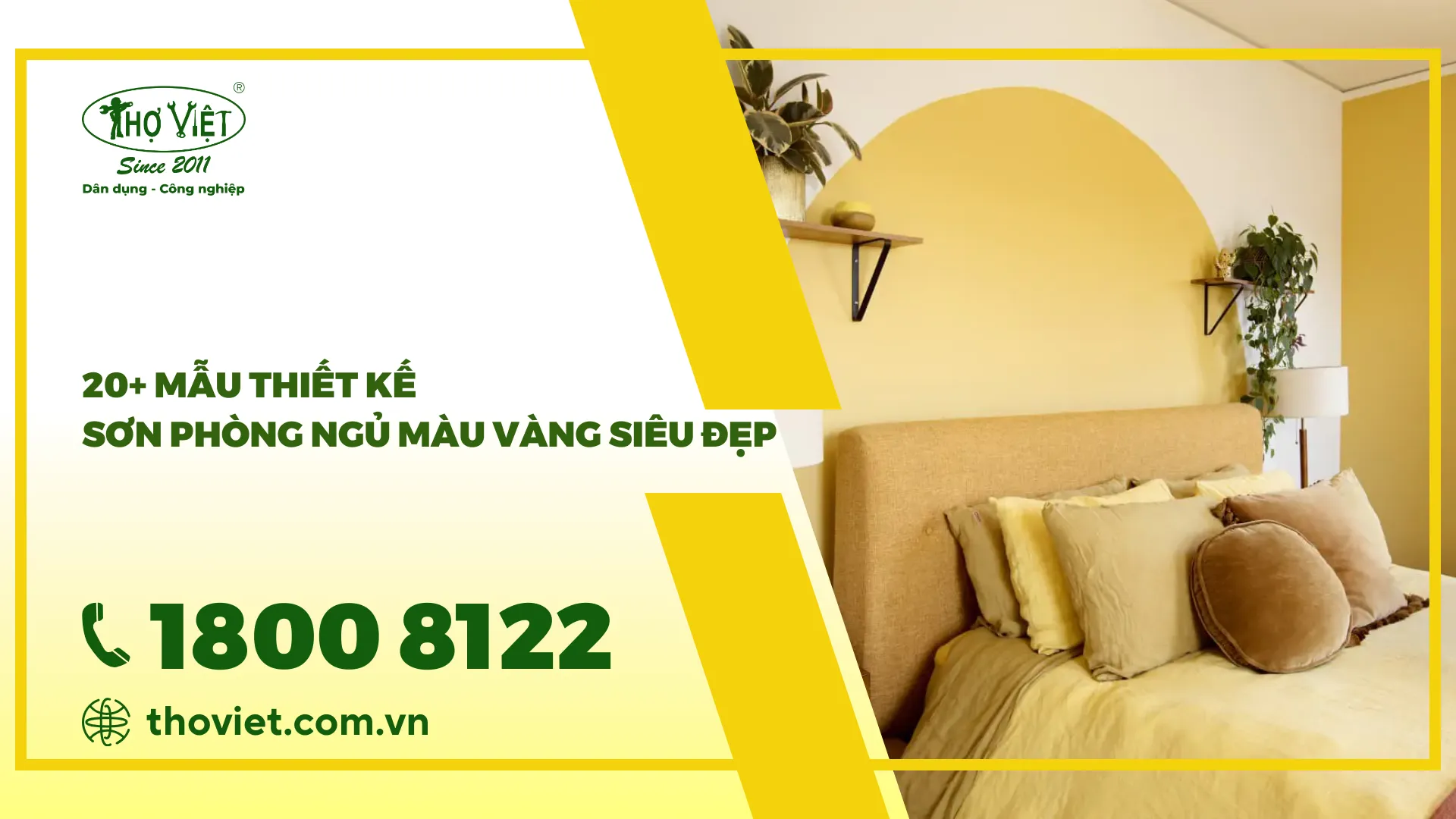 20+ Mẫu thiết kế sơn phòng ngủ màu vàng siêu đẹp