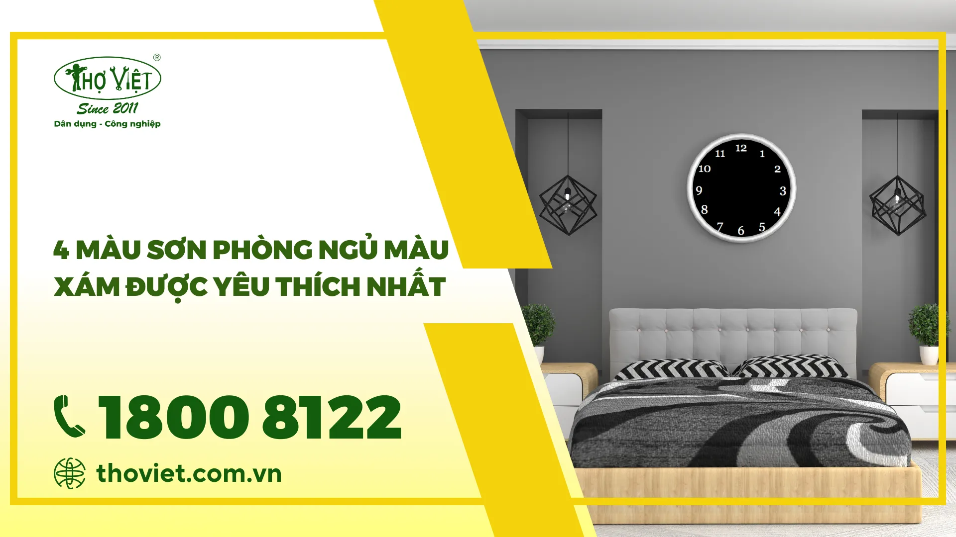 sơn phòng màu xám