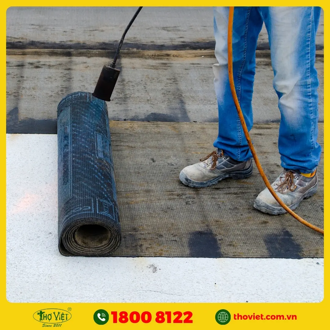 Các bước thi công chống thấm nhà vệ sinh bằng màng khò