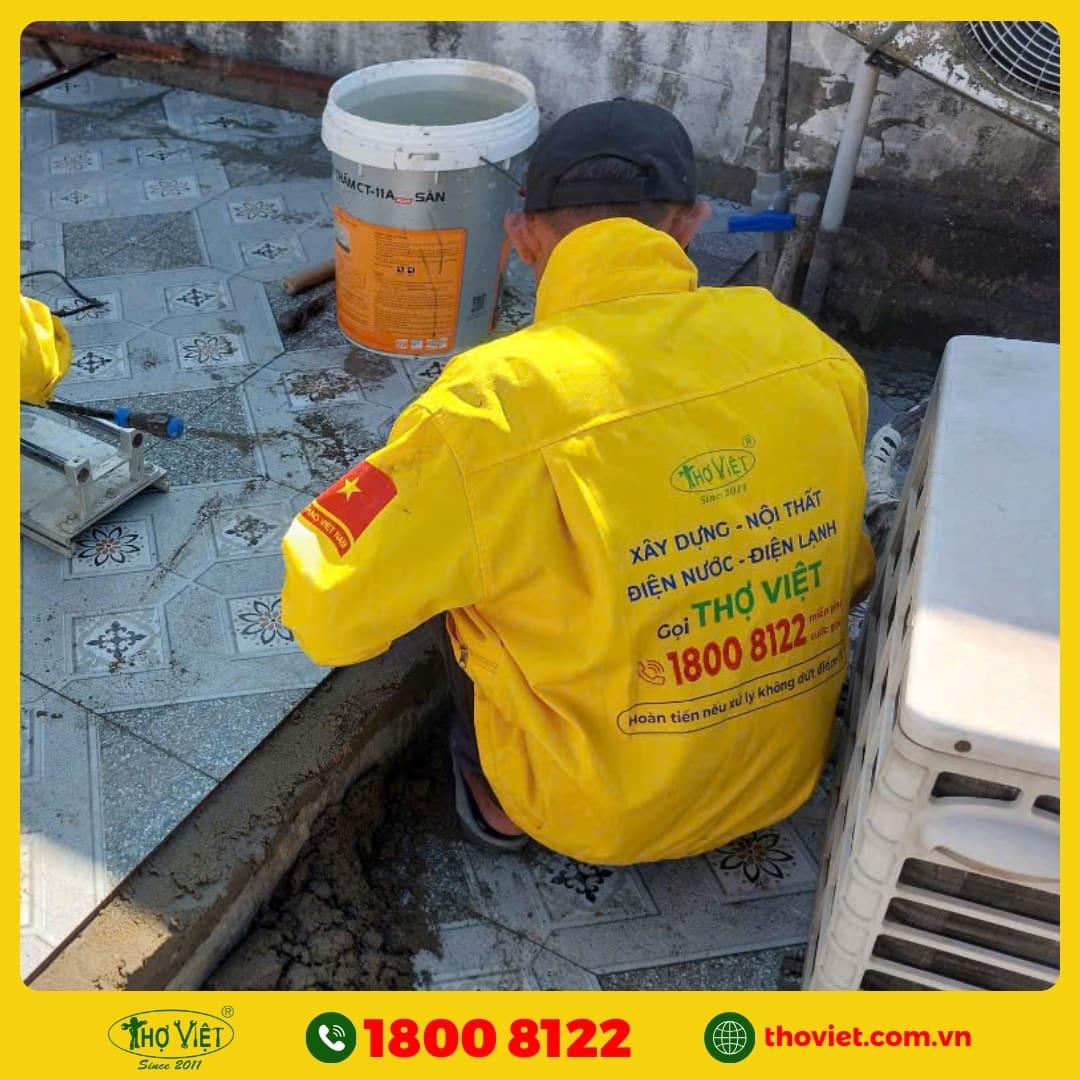 Đơn vị thi công chống thấm sân thượng bằng xi măng - Thợ Việt