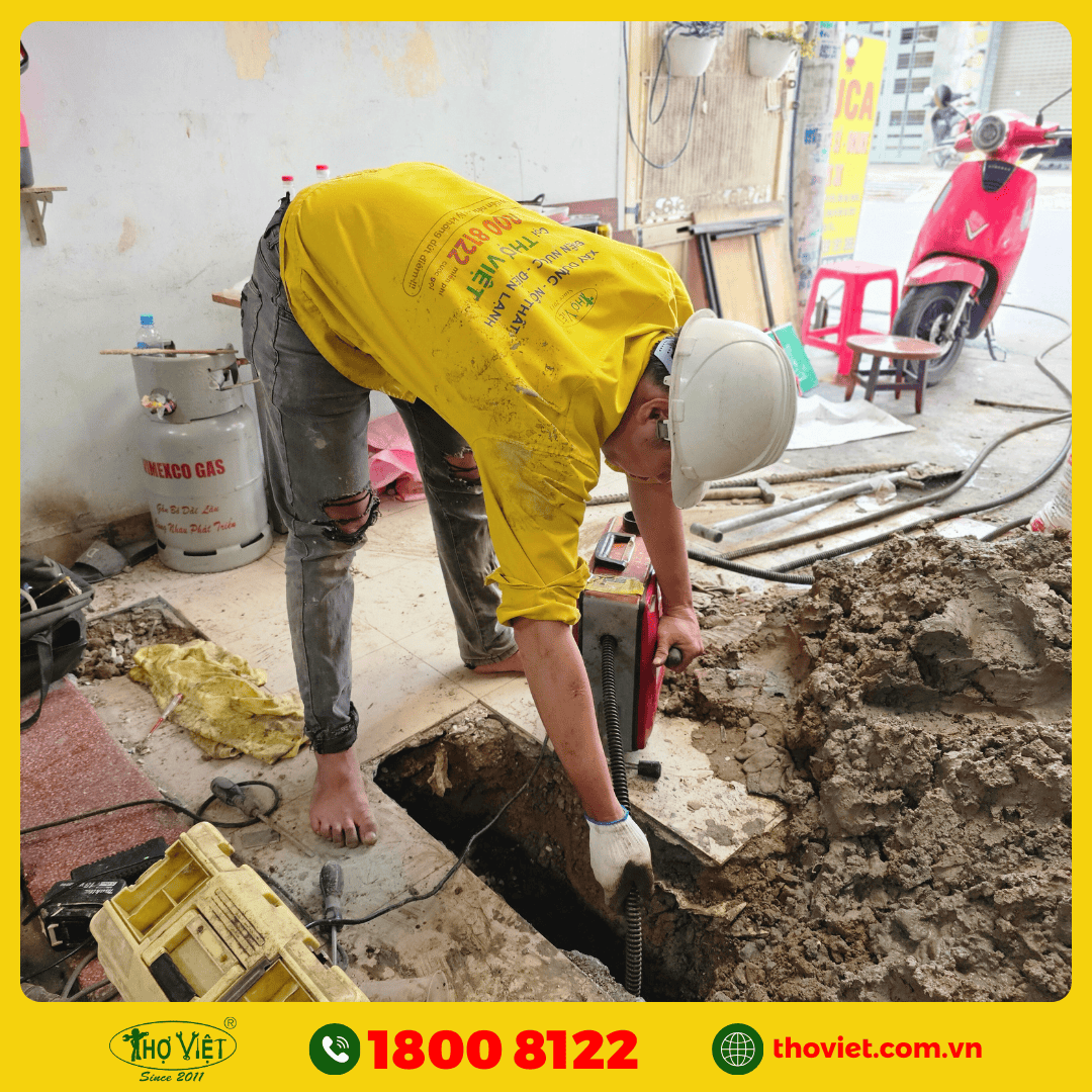 Quy trình thông cống nghẹt tại Thợ Việt