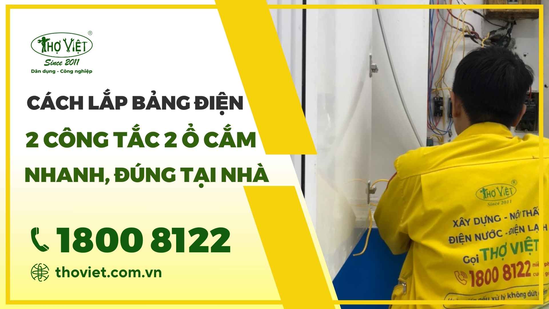 Cách đấu bảng điện 2 công tắc 2 ổ cắm