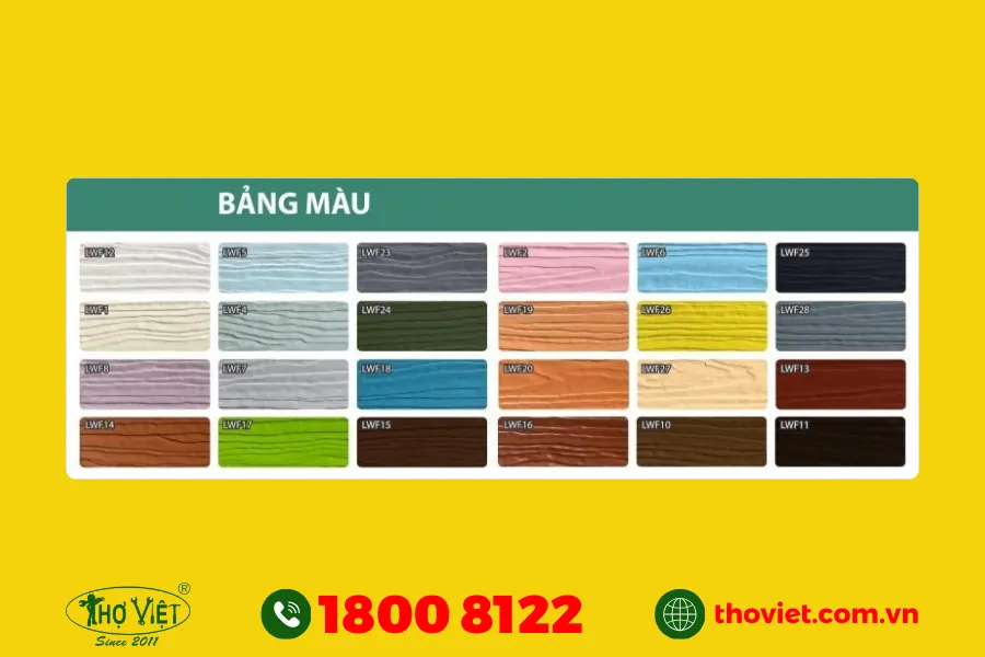 Bảng màu sơn giả gỗ - Thợ Việt