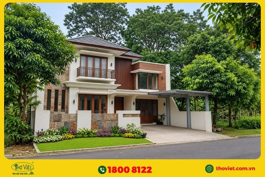 Mẫu nhà 2 tầng tiện dụng