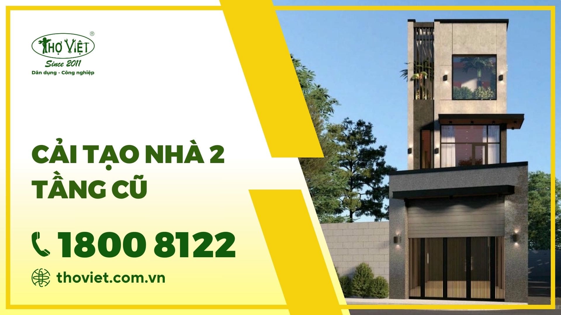 cải tạo nhà 2 tầng cũ