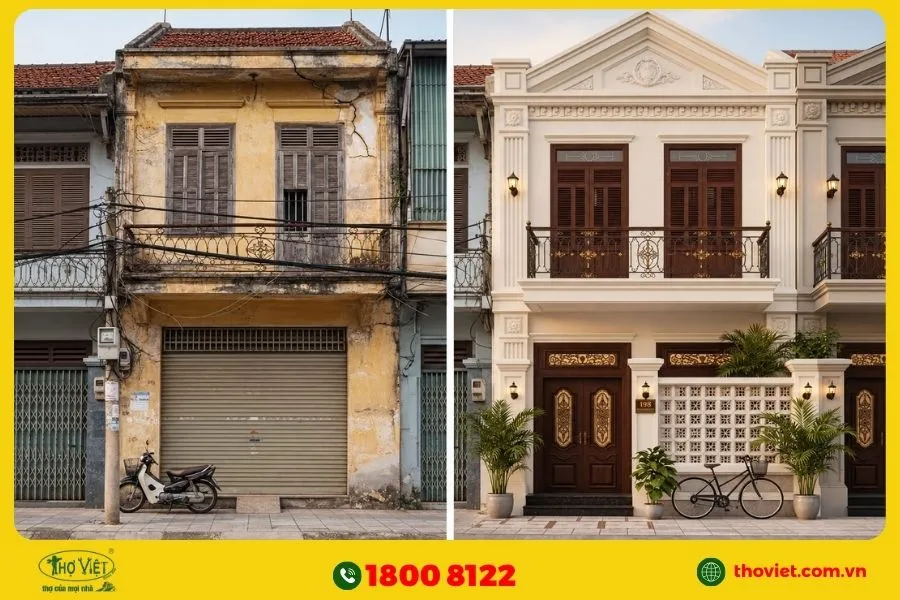 Loại hình cải tạo nhà phố cũ thành nhà mới