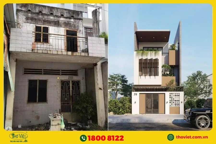 Loại hình cải tạo nhà phố cũ thành nhà mới