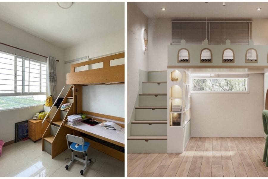 Cải tạo phòng ngủ nhà chung cư quận 7