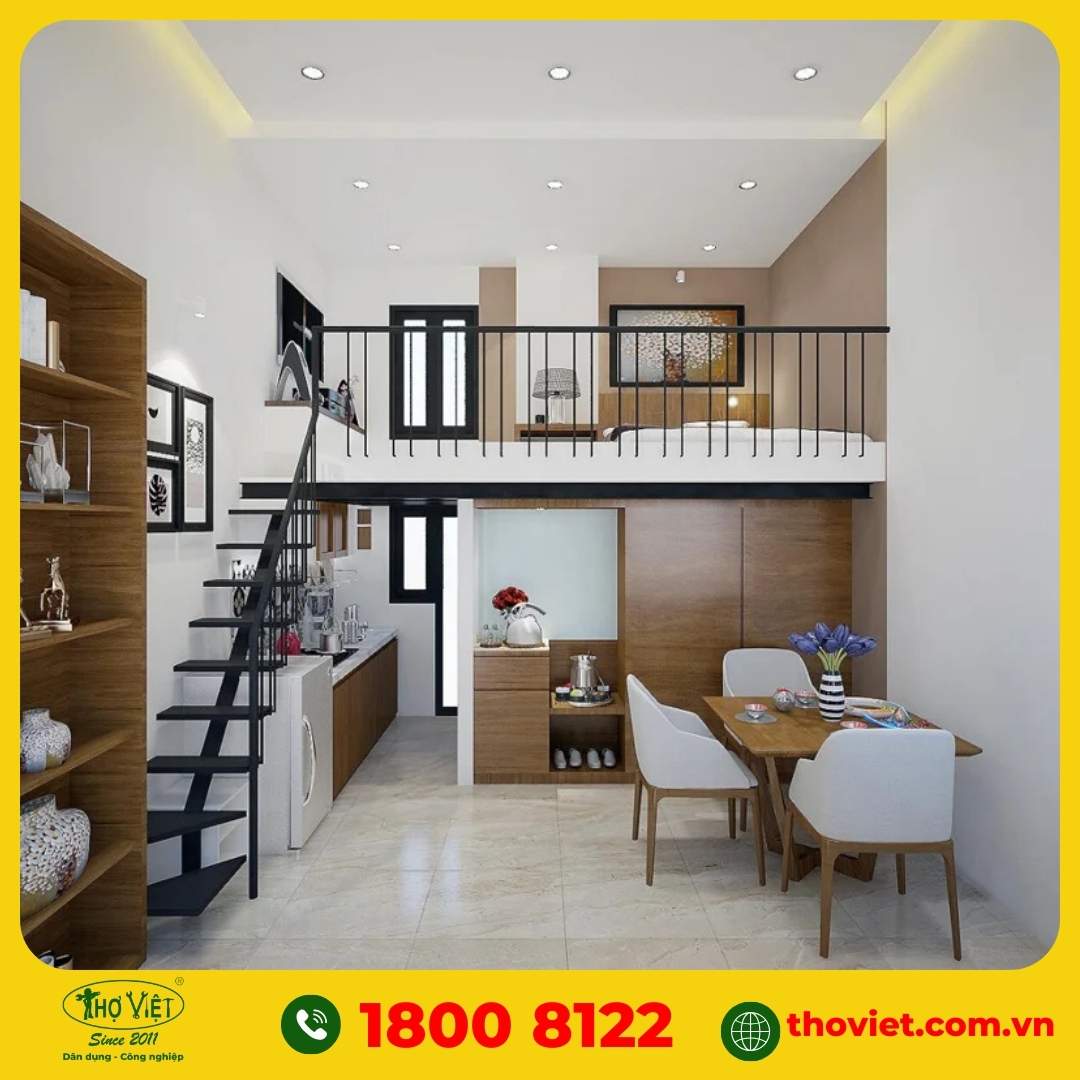 Cải tạo phòng trọ 20m² có gác lửng