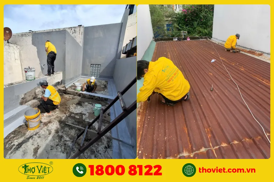 Kết hợp nhiều phương pháp khi thấm dột