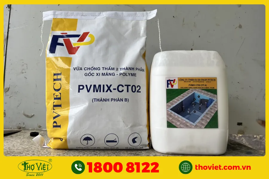 Vữa chống thấm hai thành phần (gốc xi măng – polymer)