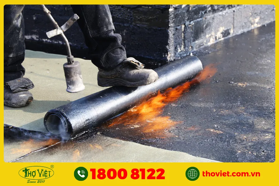 Các bước thực hiện chống thấm sân thượng bằng nhựa đường