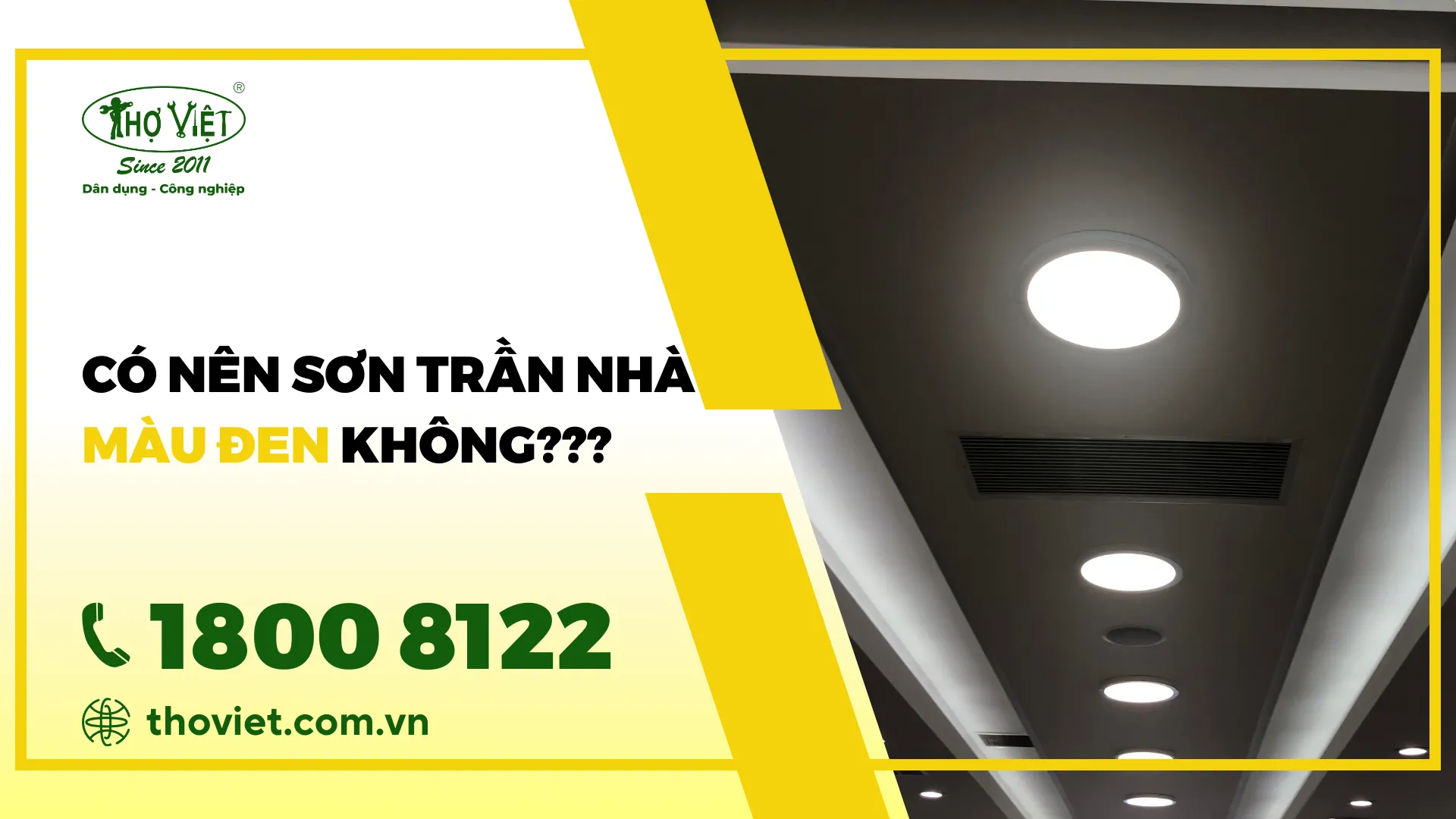 Có nên sơn trần nhà màu đen không? Một số lưu ý khi sơn trần nhà màu đen