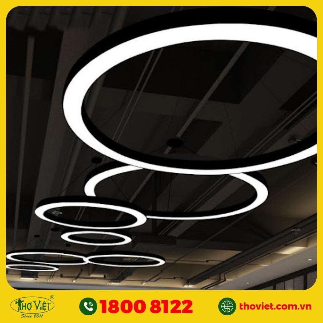 Đèn LED trần thạch cao hình tròn