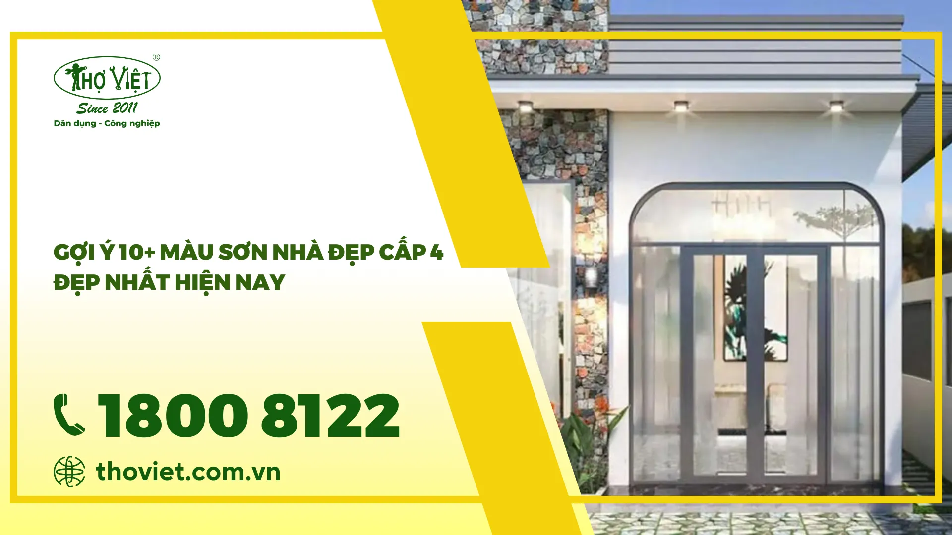 Gợi ý 10+ màu sơn nhà đẹp cấp 4 đẹp nhất hiện nay