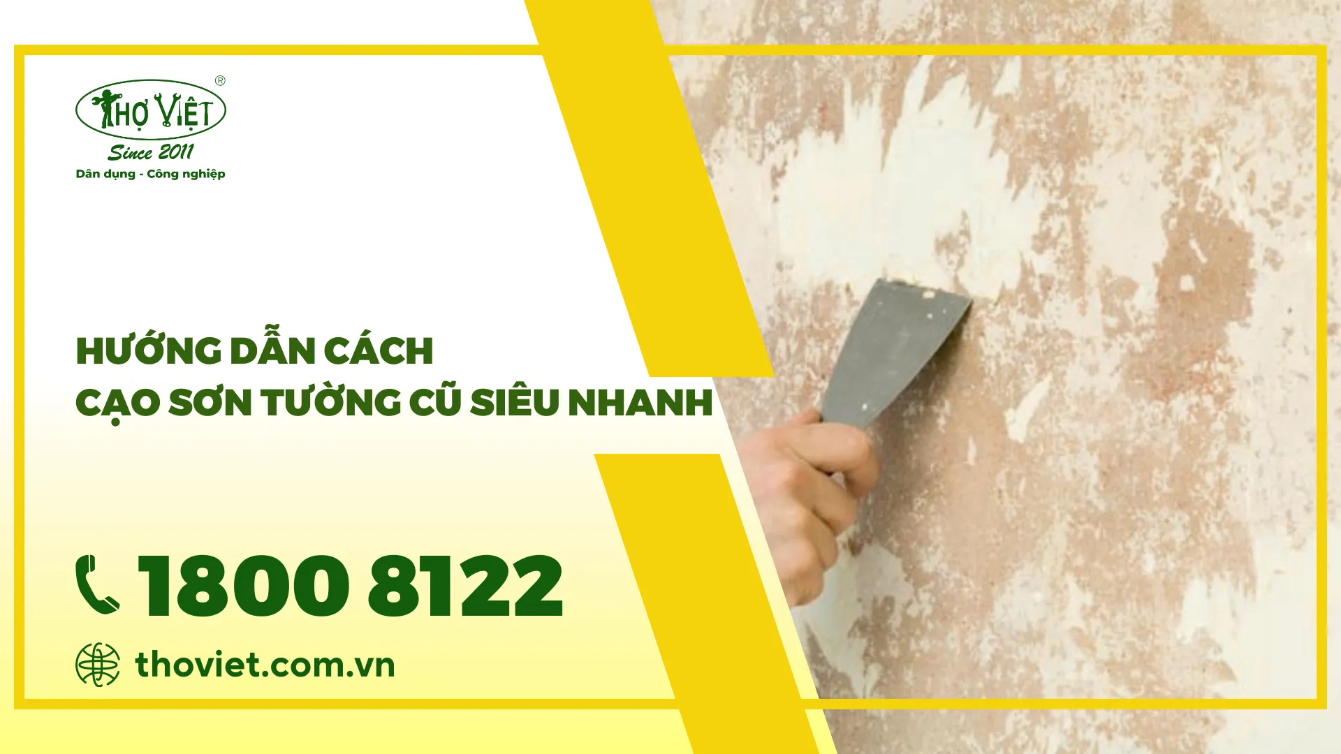 Hướng dẫn cách cạo sơn tường nhanh & tiết kiệm thời gian