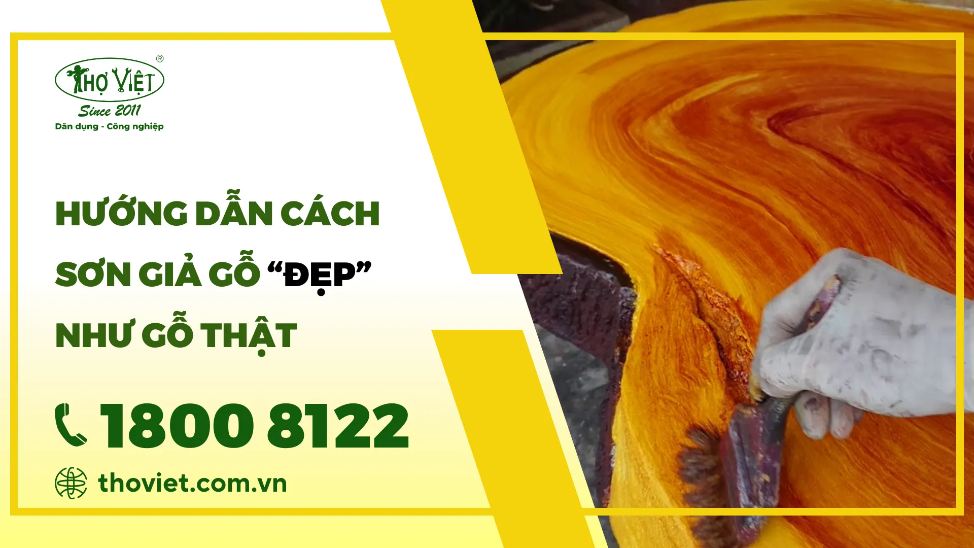 Hướng dẫn cách sơn giả gỗ đẹp như gỗ thật