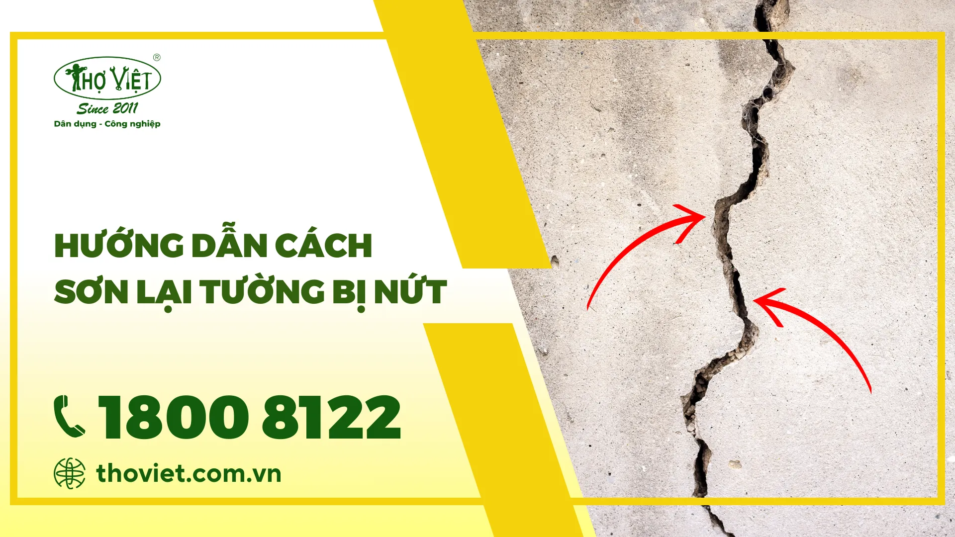 Hướng dẫn cách sơn lại tường bị nứt