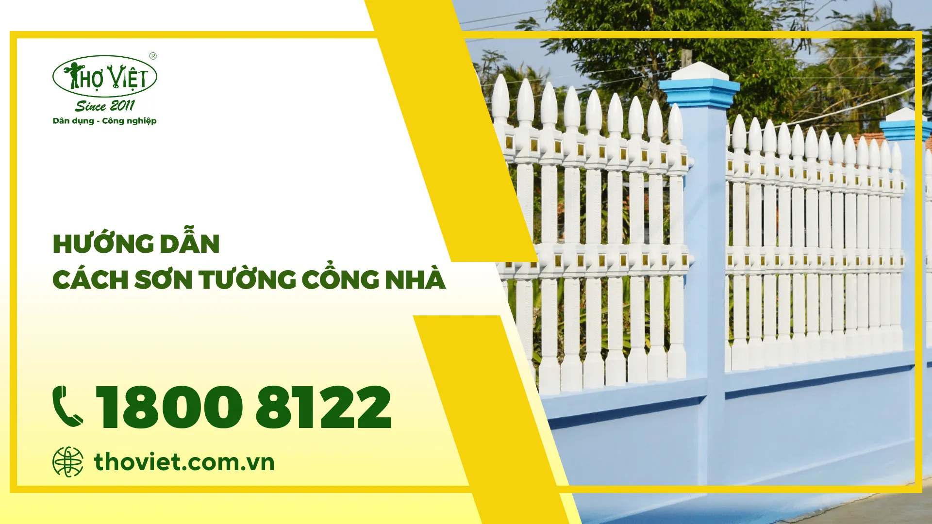 Hướng dẫn cách sơn tường cổng nhà siêu đẹp