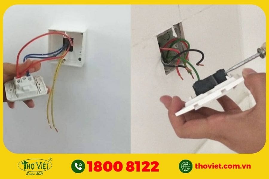 hướng dẫn đấu điện 2 công tắc 1 ổ cắm