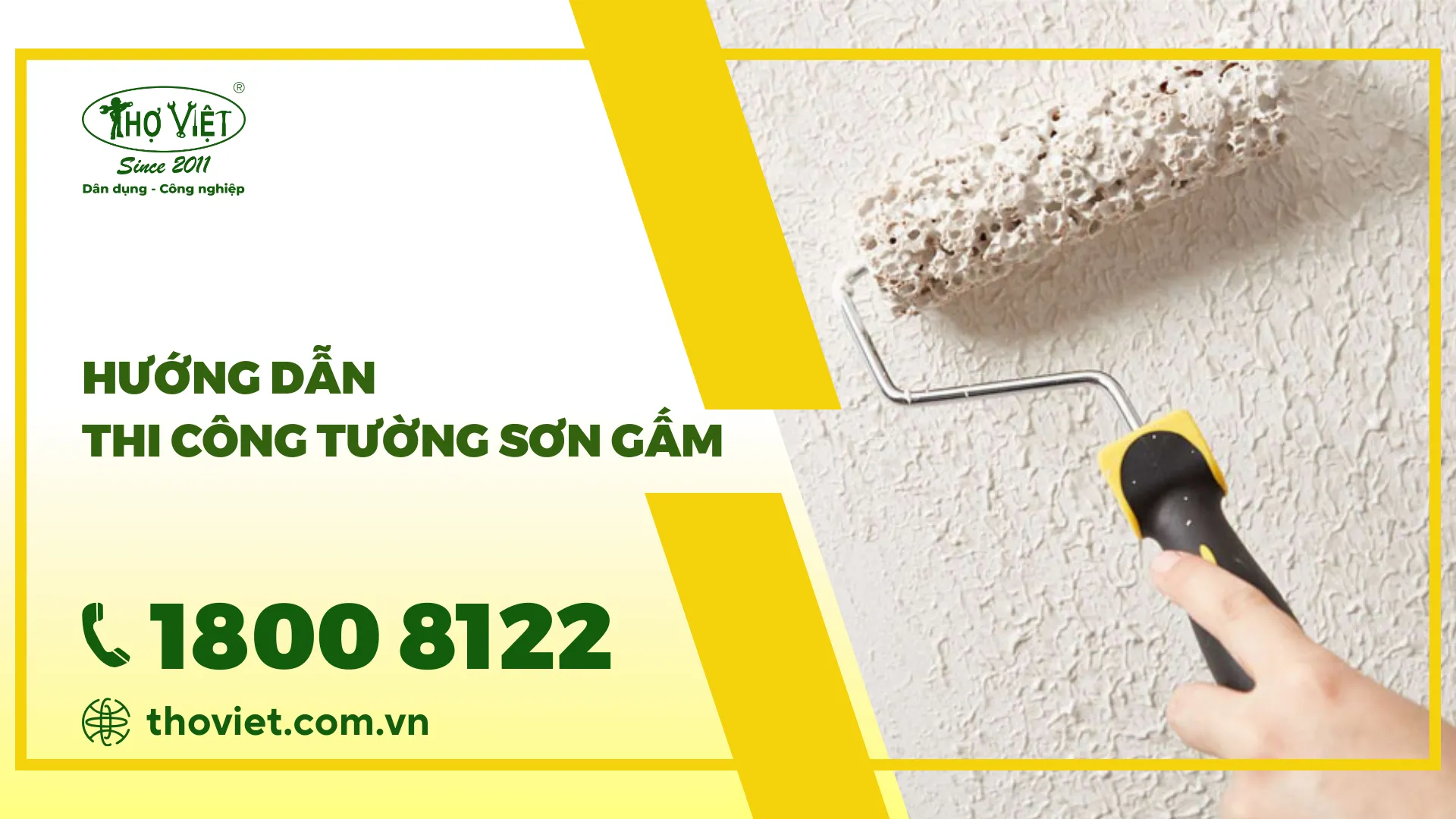 Hướng dẫn thi công tường sơn gấm đơn giản & tiết kiệm thời gian