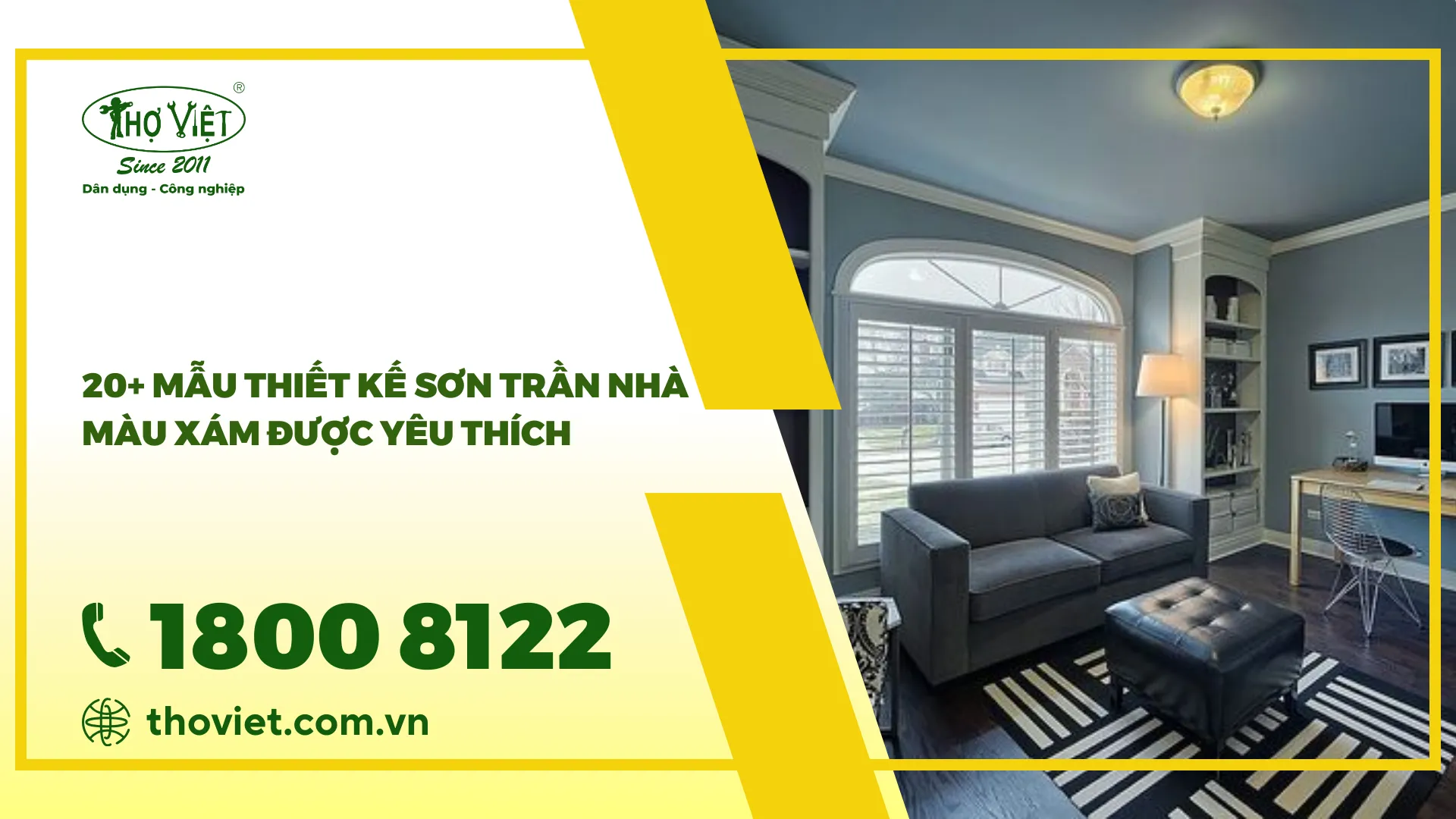 20+ Mẫu thiết kế sơn trần nhà màu xám được yêu thích