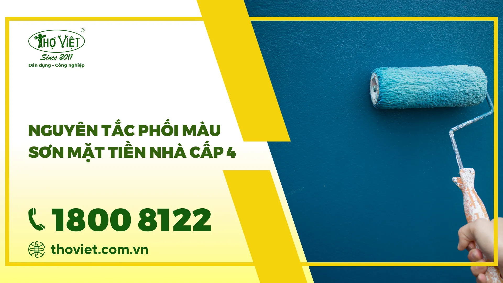 Nguyên tắc phối màu sơn mặt tiền nhà cấp 4 mà bạn nên biết